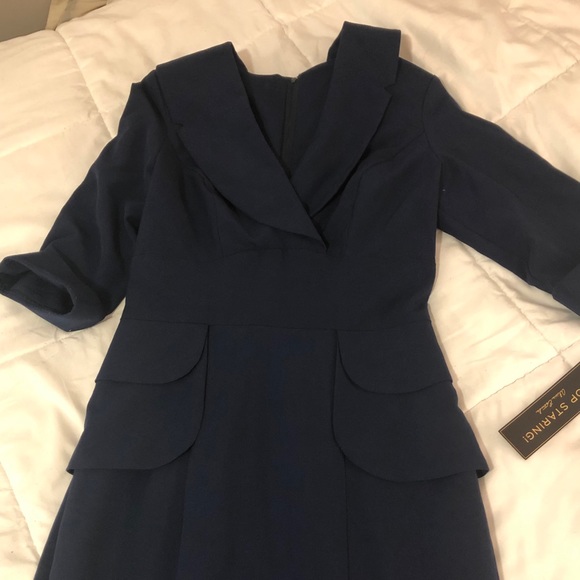 Navy Stop staring wiggle dress - Picture 3 of 8